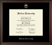 Hollins University diploma frame - Gold Embossed Diploma Frame in Studio