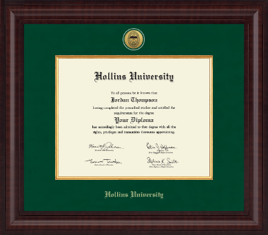 Hollins University diploma frame - Presidential Gold Engraved Diploma Frame in Premier
