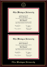 Ohio Wesleyan University Double Diploma Frame in Galleria