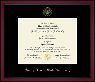 South Dakota State University diploma frame - Gold Embossed Academy Edition Diploma Frame in Academy