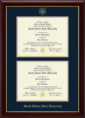 South Dakota State University diploma frame - Double Diploma Frame in Gallery