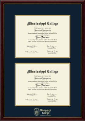Mississippi College diploma frame - Double Diploma Frame in Galleria