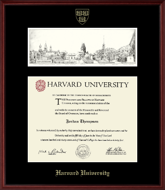 Harvard University diploma frame - Overly Wide View Edition Diploma Frame in Camby
