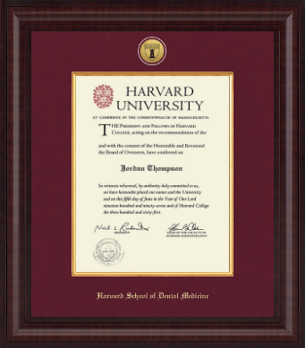 Harvard University diploma frame - Presidential Gold Engraved Diploma Frame in Premier