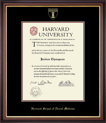 Harvard University diploma frame - Gold Embossed Diploma Frame in Regency Gold