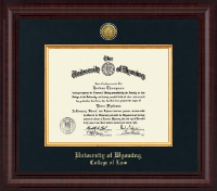 University of Wyoming diploma frame - Presidential Gold Engraved Diploma Frame in Premier
