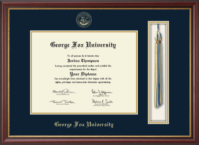 George Fox University diploma frame - Tassel & Cord Diploma Frame in Newport
