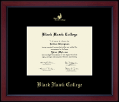 Black Hawk College Gold Embossed Achievement Edition Diploma Frame in Academy