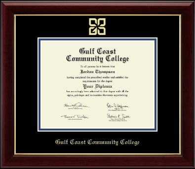 Gulf Coast Community College diploma frame - Gold Embossed Diploma Frame in Gallery