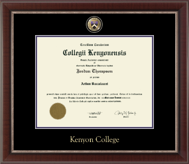 Kenyon College diploma frame - Masterpiece Medallion Diploma Frame in Chateau