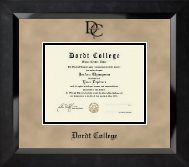 Dordt College Black Embossed Diploma Frame in Eclipse