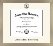 Adams State University diploma frame - Icon in Light Champagne