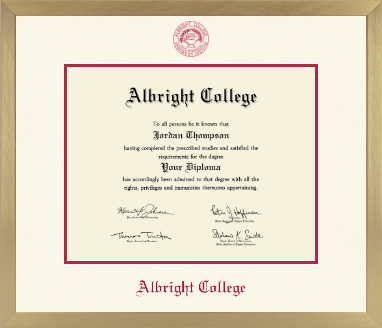 Albright College diploma frame - Icon in Chardonnay