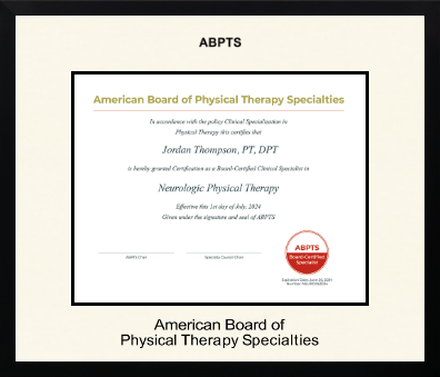 American Board of Physical Therapy Specialties diploma frame - Icon in Gotham