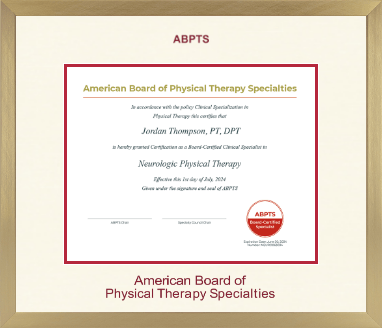 American Board of Physical Therapy Specialties diploma frame - Icon in Chardonnay