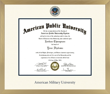 American Public University diploma frame - Icon in Chardonnay