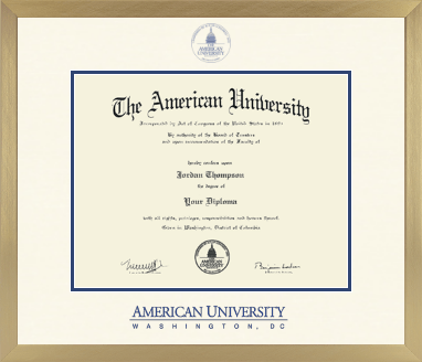 American University diploma frame - Icon in Chardonnay
