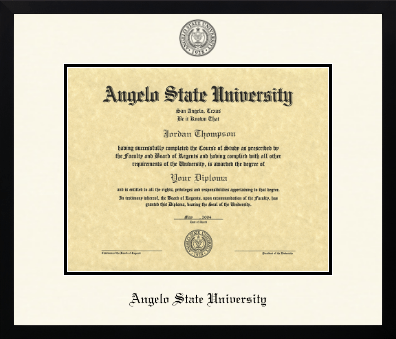 Angelo State University diploma frame - Icon in Gotham