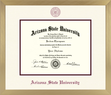Arizona State University diploma frame - Icon in Chardonnay