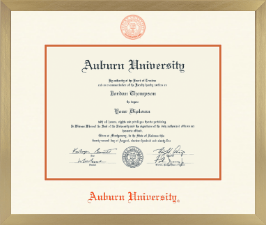 Auburn University diploma frame - Icon in Chardonnay