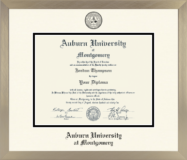 Auburn University Montgomery diploma frame - Icon in Light Champagne