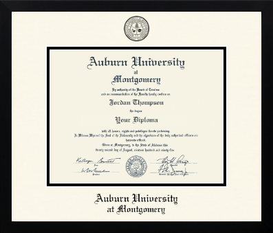 Auburn University Montgomery diploma frame - Icon in Gotham