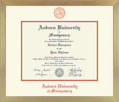 Auburn University Montgomery diploma frame - Icon in Chardonnay