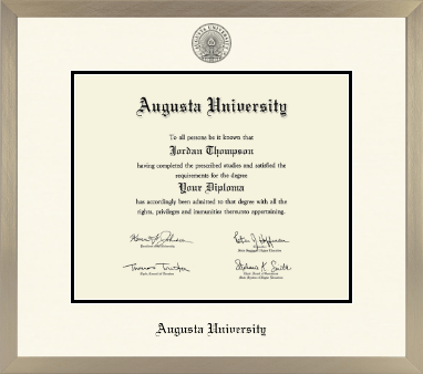 Augusta University diploma frame - Icon in Light Champagne