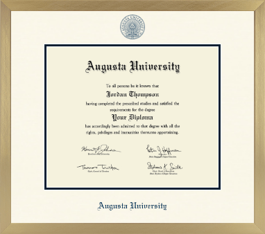 Augusta University diploma frame - Icon in Chardonnay