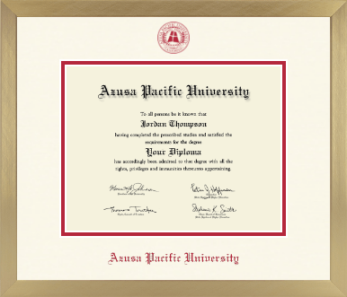 Azusa Pacific University diploma frame - Icon in Chardonnay