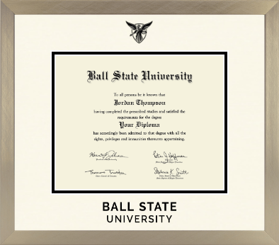 Ball State University diploma frame - Icon in Light Champagne