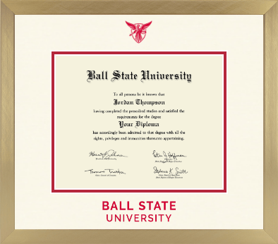 Ball State University diploma frame - Icon in Chardonnay