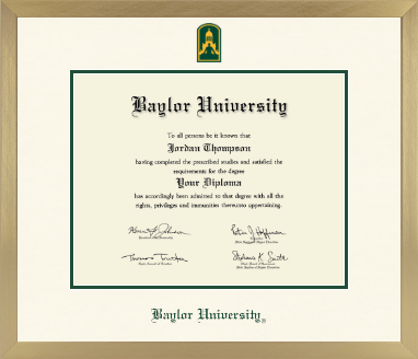 Baylor University diploma frame - Icon in Chardonnay