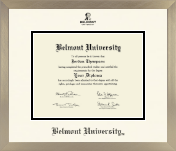 Belmont University diploma frame - Icon in Light Champagne