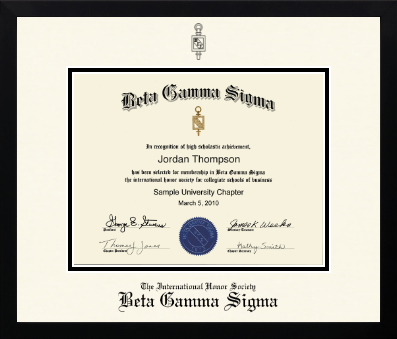 Beta Gamma Sigma Honor Society diploma frame - Icon in Gotham
