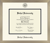 Bethel Minnesota diploma frame - Icon in Light Champagne