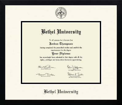Bethel Minnesota diploma frame - Icon in Gotham