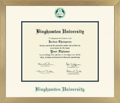 Binghamton University diploma frame - Icon in Chardonnay
