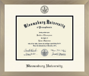 Bloomsburg University diploma frame - Icon in Light Champagne