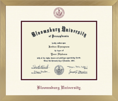Bloomsburg University diploma frame - Icon in Chardonnay