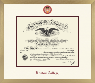 Boston College diploma frame - Icon in Chardonnay