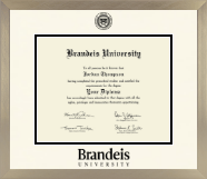 Brandeis University diploma frame - Icon in Light Champagne