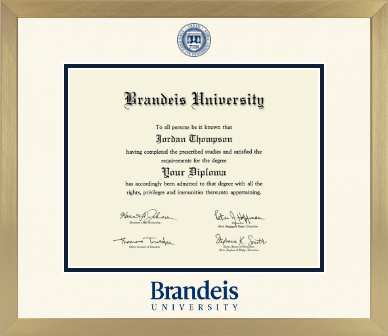 Brandeis University diploma frame - Icon in Chardonnay