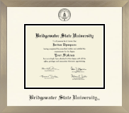 Bridgewater State University diploma frame - Icon in Light Champagne