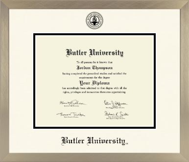 Butler University diploma frame - Icon in Light Champagne
