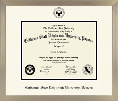 California State Polytechnic University, Pomona diploma frame - Icon in Light Champagne