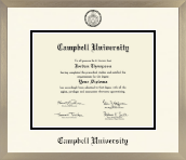 Campbell University diploma frame - Icon in Light Champagne