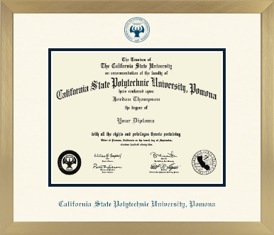 California State Polytechnic University, Pomona diploma frame - Icon in Chardonnay