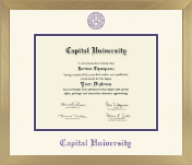 Capital University diploma frame - Icon in Chardonnay