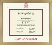 Carthage College diploma frame - Icon in Chardonnay